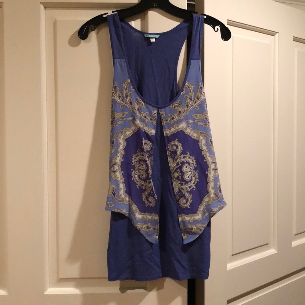Blue Anthropologie top